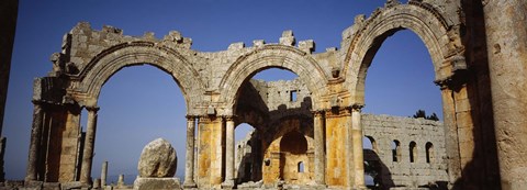 Framed Old ruins of a church, St. Simeon Church, Aleppo, Syria Print