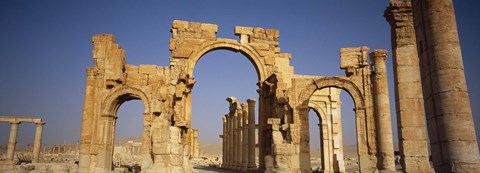 Framed Old Stone Ruins in Palmyra, Syria Print