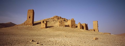 Framed Ancient tombs on a landscape, Palmyra, Syria Print