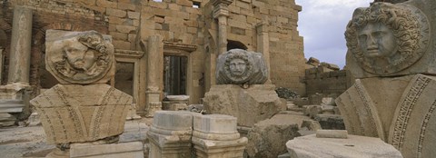 Framed Statues in Leptis Magna, Libya Print