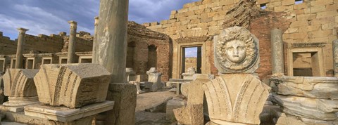 Framed Old ruins, Leptis Magna, Libya Print