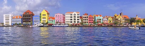 Framed Buildings at the waterfront, Willemstad, Curacao, Netherlands Antilles Print