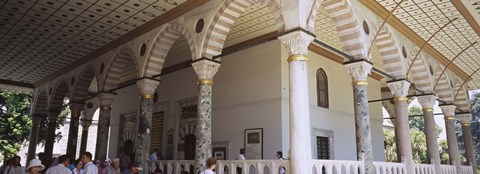 Framed Group of people in front of a chamber, Topkapi Palace, Istanbul, Turkey Print