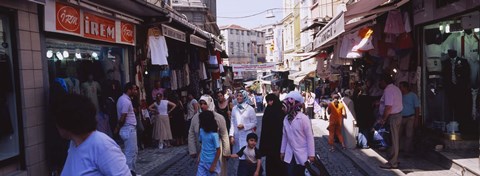 Framed Group of people in a market, Grand Bazaar, Istanbul, Turkey Print