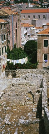 Framed High angle view of the old ruins in a town, Dubrovnik, Croatia Print