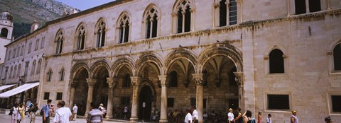 Framed Group of people in front of a palace, Rector&#39;s Palace, Dubrovnik, Croatia Print