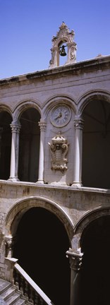 Framed Low angle view of a bell tower, Rector&#39;s Palace, Dubrovnik, Croatia Print