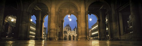 Framed Arcade of a building, St. Mark&#39;s Square, Venice, Italy (Color) Print