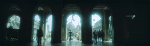 Framed Arcade of a building, St. Mark&#39;s Square, Venice, Italy (Birght Sky) Print