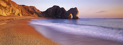 Framed Rock formations on the seaside, Durdle Door, Dorset, England Print