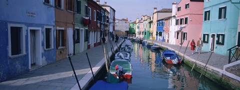 Framed Canal, Burano, Italy Print