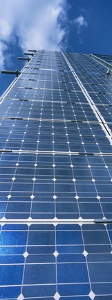 Framed Low angle view of solar panels, Germany Print
