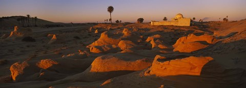 Framed Mosque on a hill, Douz, Tunisia Print