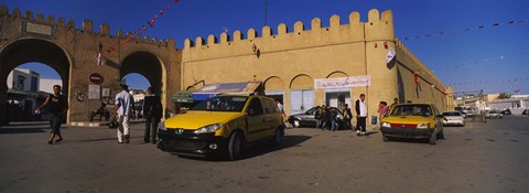 Framed Group of people walking on the road, Medina, Kairwan, Tunisia Print