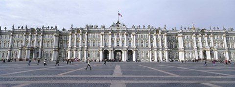 Framed Facade of a museum, State Hermitage Museum, Winter Palace, Palace Square, St. Petersburg, Russia Print