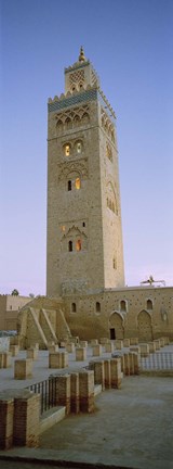 Framed Low angle view of a minaret, Koutoubia Mosque, Marrakech, Morocco Print