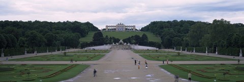 Framed Schonbrunn Palace Garden, Schonbrunn Palace, Vienna, Austria Print
