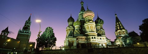 Framed Low angle view of a cathedral, St. Basil&#39;s Cathedral, Red Square, Moscow, Russia Print