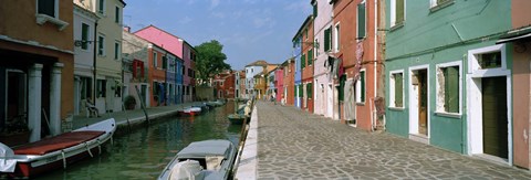 Framed Burano, Venice, Veneto, Italy Print