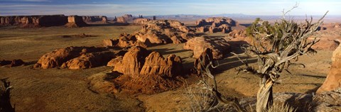 Framed Rock Formations from a Distance, Monument Valley, Arizona, USA Print