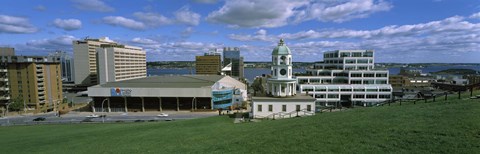 Framed Clock tower in a city, Halifax, Nova Scotia, Canada Print