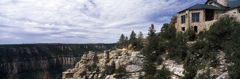 Framed Low angle view of a building, Grand Canyon Lodge, Bright Angel Point, North Rim, Grand Canyon National Park, Arizona, USA Print