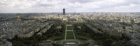 Framed view of Paris from the Eiffel Tower, Paris, France Print
