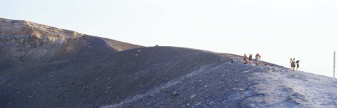 Framed Group of people on a mountain, Vulcano, Aeolian Islands, Italy Print
