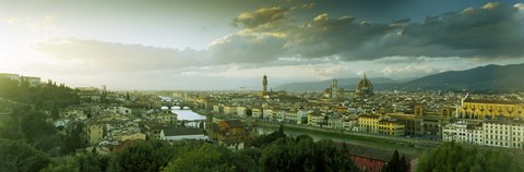 Framed High angle view of a city from Piazzale Michelangelo, Florence, Tuscany, Italy Print