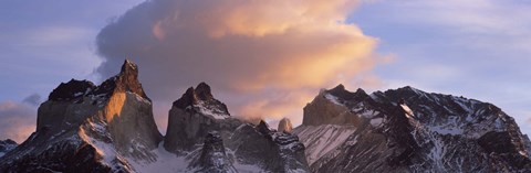 Framed Clouds over mountains, Torres Del Paine, Torres Del Paine National Park, Chile Print