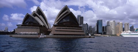 Framed Opera house at the waterfront, Sydney Opera House, Sydney Harbor, Sydney, New South Wales, Australia Print
