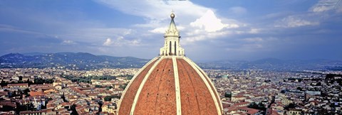 Framed High section view of a church, Duomo Santa Maria Del Fiore, Florence, Tuscany, Italy Print