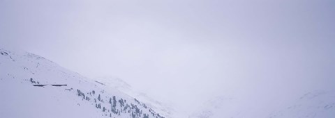 Framed High angle view of a ski resort, Arlberg, St. Anton, Austria Print