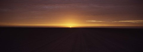 Framed Sunset over a desert, Namib Desert, Swakopmund, Namibia Print