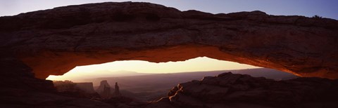 Framed Natural arch at sunrise, Mesa Arch, Canyonlands National Park, Utah Print