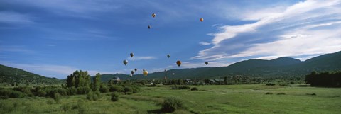 Framed Hot Air Balloon Rodeo, Steamboat Springs, Colorado (horizontal) Print