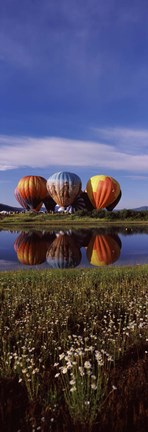 Framed Hot Air Balloon Rodeo, Steamboat Springs, Colorado (vertical) Print