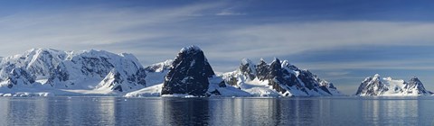 Framed Glacier along straits, Lamaire Channel, Antarctic Peninsula, Antarctica Print