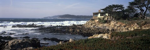 Framed Rock formations in the sea, Carmel, Monterey County, California Print