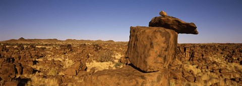 Framed Rocks at Devil&#39;s Playground, Namibia Print