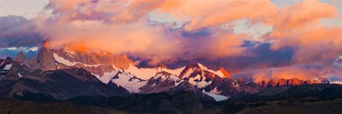 Framed Purple Clouds Over Monte Fitz Roy, Argentina Print