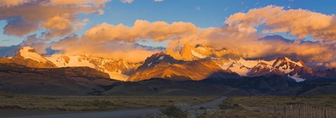 Framed Golden Clouds Over Monte Fitz Roy, Argentina Print