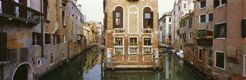 Framed Buildings along a canal, Grand Canal, Venice, Veneto, Italy Print