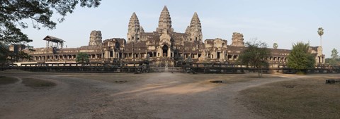 Framed Facade of a temple, Angkor Wat, Angkor, Cambodia Print