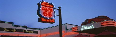 Framed Low angle view of a road sign, Route 66, Arizona, USA Print