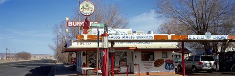 Framed Restaurant on the roadside, Route 66, Arizona, USA Print