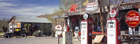 Framed Gas Station on Route 66, Hackenberry, Arizona Print