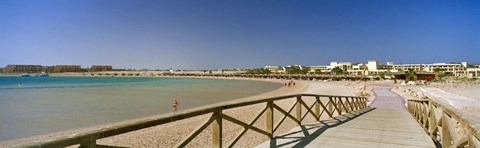 Framed Pier on the beach, Soma Bay, Hurghada, Egypt Print