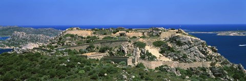 Framed Island in the sea, Capo D'Orso, Sardinia, Italy Print