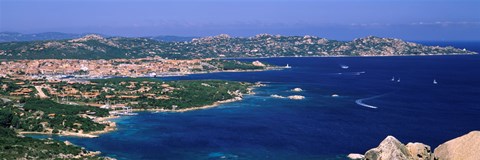 Framed Island in the sea, Capo D'Orso, Palau, Sardinia, Italy Print
